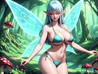 Hot Fairy Women in Forest, Ai Animation