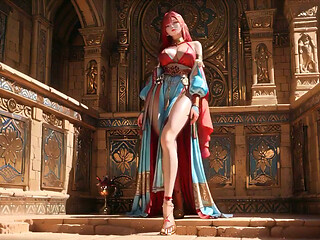 Redhead Queen in the Desert Palace!