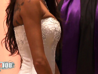 Kayla Carrera's wedding dress gets ruined by a big cock