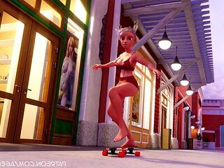 Sexsona - Movie scene two - The Lady In Red! - Creampies, Twat, Cumshots, Handsfree Cum
