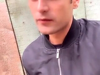 Straight Friend Left His Used Condom in Garden House so I Had His Cum, Put Condom on and Jerk off