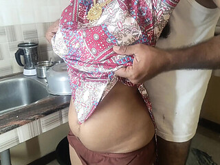 Indian Housewife Fucking in Kitchen  Homemade HD Video