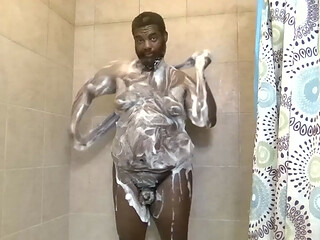 Slippery soapy sexy shower