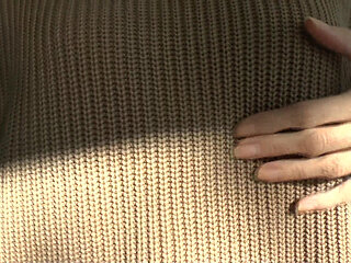 Cum on My Sweater! Lady Victoria Valente in a Thick Turtleneck Sweater