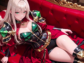 Blonde Queen Vs Silver Princess! a Magical Standoff in a Lavish Bedroom