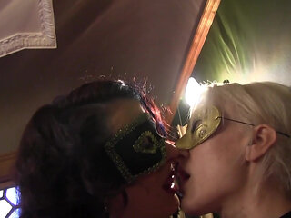 Cute blonde teen is a slave to this BDSM orgy