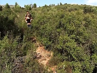 Blonde MILF takes it hard in the countryside