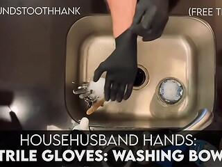 HouseHusband Hands: Nitrile Gloves : Washing Bowls