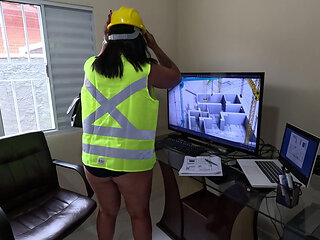 Work and Horniness: the Architect's Wild Masturbation on a Live Construction Site!