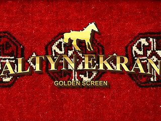 Golden Screen Turkmen State TV Interrupts a Real Mature Couple on Gold Satin Sheets