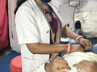 Indian Lady Doctor Hard Fuck - Big Natural Tits Nurse Blowjob & Doggy Style Sex