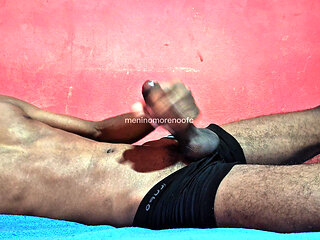 Gifted Brazilian brunette jerking off very hot