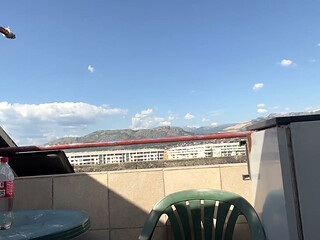 Ass Dance on the Balcony for Stepfather