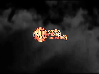 Euro mixed wrestling beauties dominate and give a big beating to