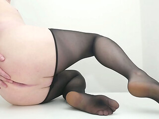 Black Pantyhose Tights Strip FULL Photoset (117pics)