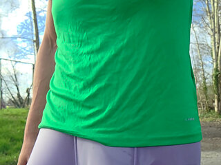 Skinny twink in tight leggings can't hold his pee any longer. Wet white leggings and a huge piss right on you. Ries