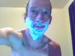 Transgirl Shaving Her Face