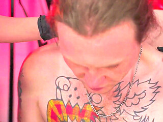 Lucky Bitch Boy Sub Gets His Mouth Fucked and Balls Beaten