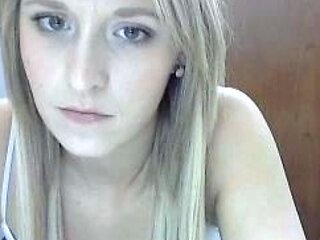 Blonde Teen Solo Masturbating On Webcam