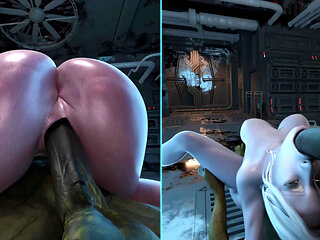 Lara and Tifa suck ogre cock while getting fucked in the pussy and ass at the same time. Monster fun 3D Hentai Game