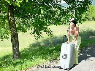 beautiful Latina tourist gets fucked by an Italian guy while asking for directions