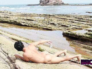 Oil rain on nudist beach