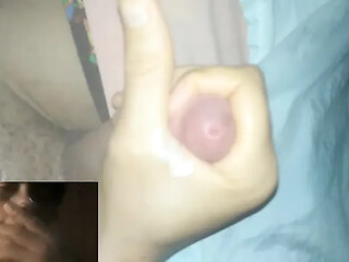 Lonely GF masturbates while on video call