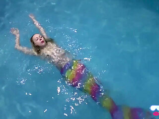 Captive Mermaid Teases You in the Pool
