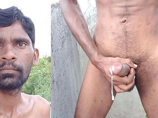 Rajesh Playboy 993 Outside Flashing Naked Asshole Outdoor Masturbation Big Cock and Cumming on the Floor