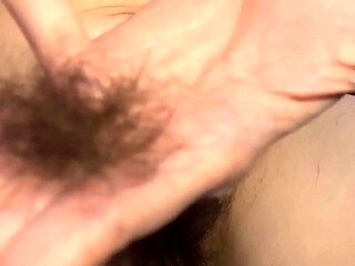 I shave my very hairy pussy bush and asshole with a razor rarely video