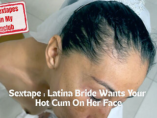 Latina Bride Wants You to Color Her Face with Your Cream (taster)