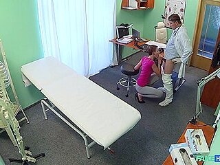 Hot Brunette Trades Sex For Health Check Docs