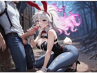 Late Night Blowjob By A Thick Bunny In A Forest - Atkins Heaven [ai]