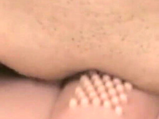 Fantastic Busty Young Girl Enjoys with a Sex Machine Fucking Her Shaved Pussy
