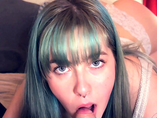 Fucked A Cute 18 yo With Blue Hair