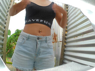 CAUGHT IN THONGS