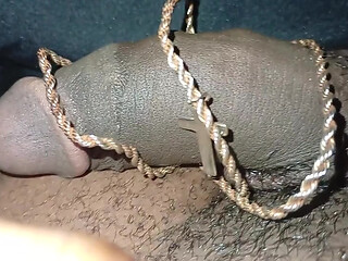 Rusted chain on dick