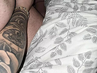 Step mom with tattoo handjob step son with low erection