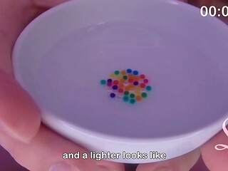 Water Gel Balls grow when they touch moisture