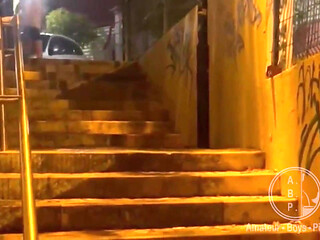 Straight Boy Caught Peeing in the Street for the Second Time in the Same Night - Homemade Video