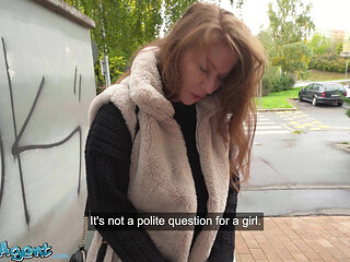 Public Agent - Big naturals Russian MILF POV blowjob fast hard fuck with total stranger