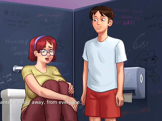Judith loves Anon to keep her company - summer time saga gameplay