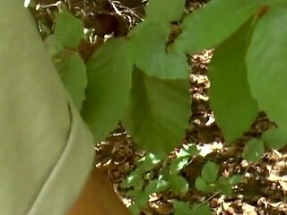 Sexy blonde banged outdoor in the woods