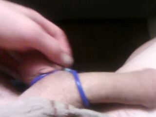 POV Transgirl, First Time Using Sliding Double Sex Ring No Audio