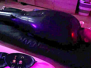 Wife Punishes Her Husband-Slave in Full-body-Inflate Latex Bag - ESTIM - Restricted Breathing - Bagged