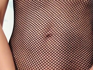 Catwoman milf w/ huge tits pees and squirts