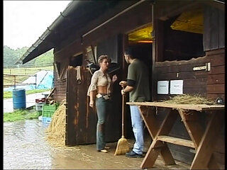 The Stable Boy Wildly Fucks a Blonde City Slut