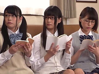 Hot Japanese Teens with Glasses Explore Sex for the First Time! Blowjob, Creampie & Doggystyle Fun!