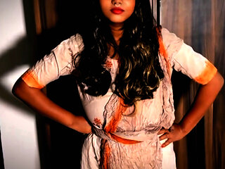 my lover fucks me after I played a horny maid for him