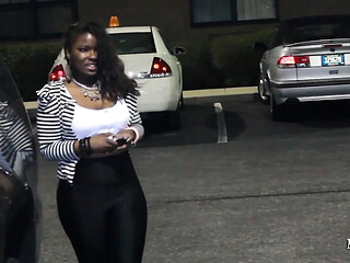 Rome Major Recruits Busty Ebony Girl for a DP Threesome